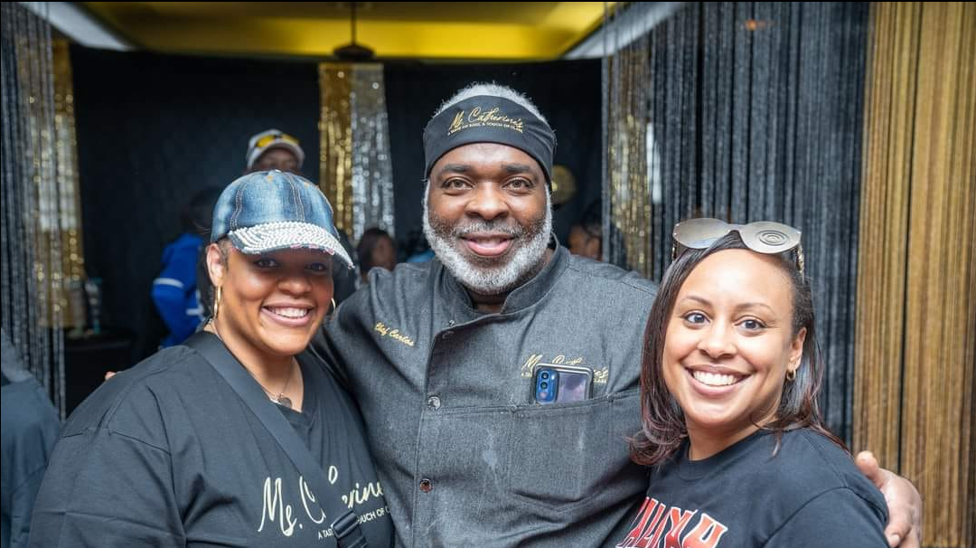 Chef Carlos Jones with the Ms. Catherine's team